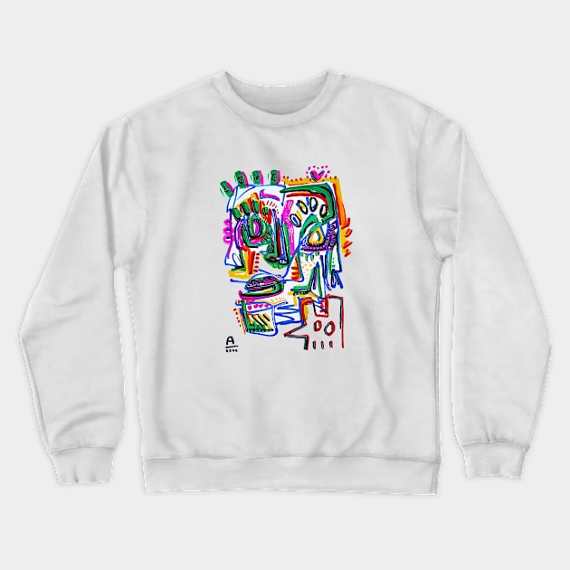 face Crewneck Sweatshirt by Angel Rivas